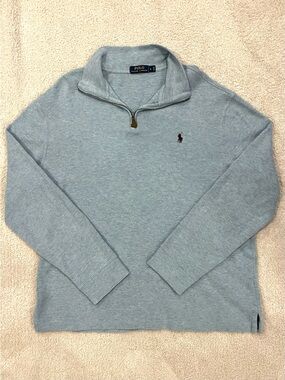 Polo Ralph Lauren Light Blue Quarter-Zip Sweatshirt